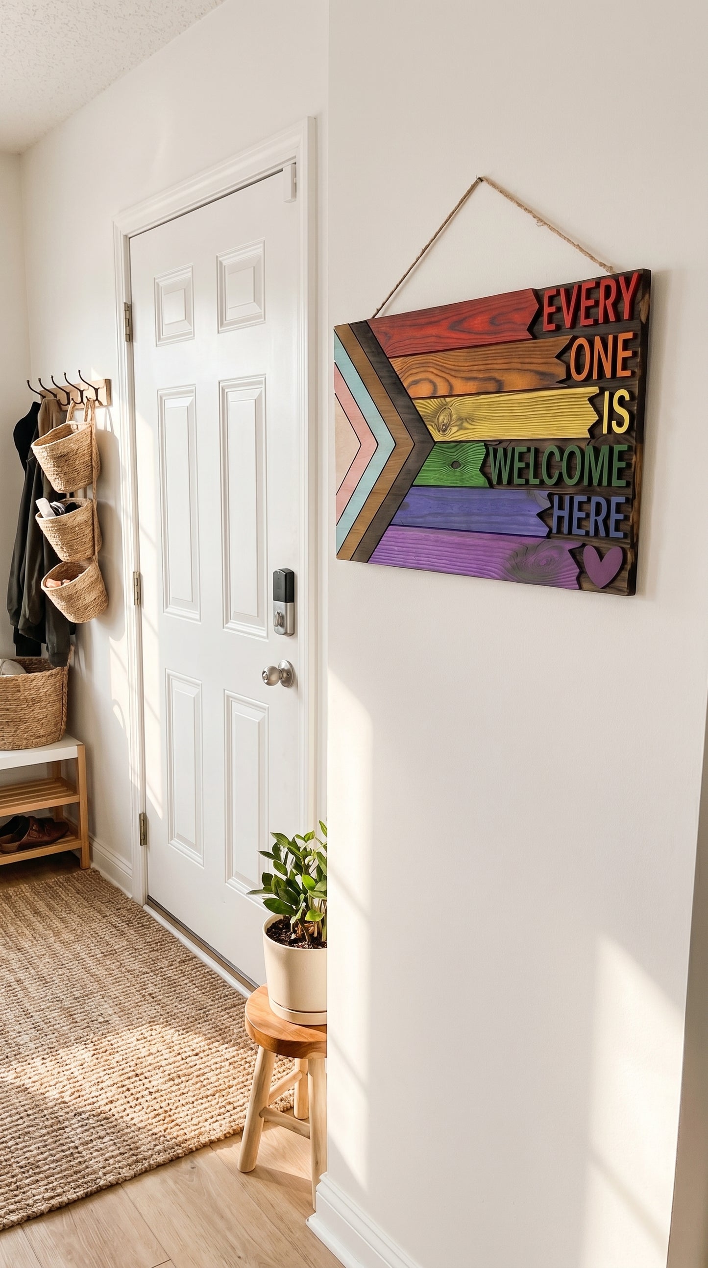 Ethan's wooden flags