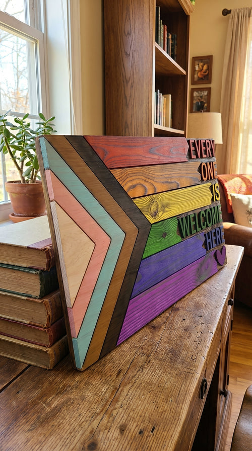 Ethan's wooden flags